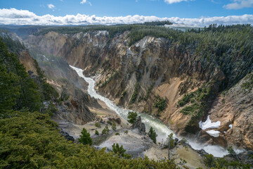 grand canyon of the yellowston from the north rim, wyoming, usa