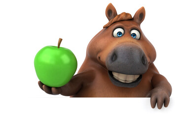 Naklejka premium Fun horse - 3D Illustration