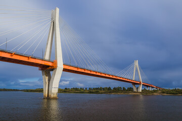 Cable-stayed bridge in the city of Murom - Russia