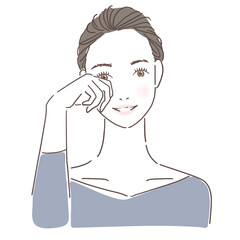 ほっとする　女性