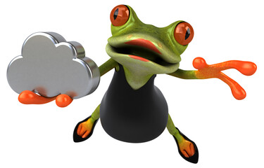 Obraz na płótnie Canvas Fun frog - 3D Illustration