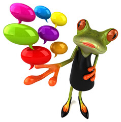 Fun frog - 3D Illustration