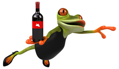 Fototapeta premium Fun frog - 3D Illustration