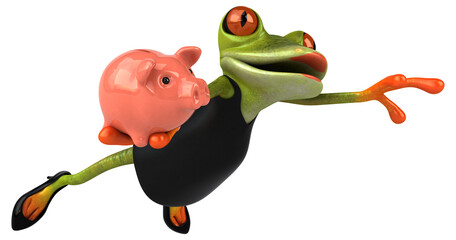 Fun frog - 3D Illustration