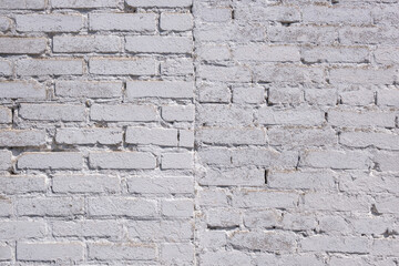 Old light broken white Bricks Wall Pattern decoration texture loft interior or exterior