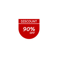 BIG Sale discount icon with white background. Special offer price signs, Discount UP TO 90% OFF