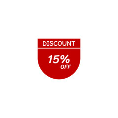 BIG Sale discount icon with white background. Special offer price signs, Discount UP TO 15% OFF
