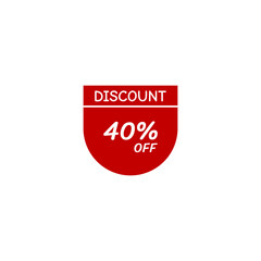 BIG Sale discount icon with white background. Special offer price signs, Discount UP TO 40% OFF