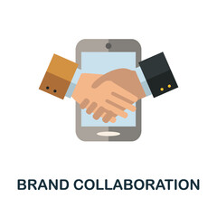Brand Collaboration icon. Simple element from blogging collection. Creative Brand Collaboration icon for web design, templates, infographics and more