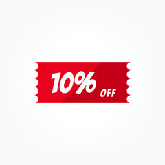 Discount icon with white background. Special offer price signs, Discount UP TO 10% OFF