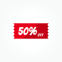 Discount icon with white background. Special offer price signs, Discount UP TO 50% OFF