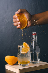 soda water, fresh, liquid, citrus, water, soda, juice, refreshment, glass, beverage, cocktail, lemon, summer, freshness, ice, yellow, fruit, sweet, juicy, background, orange, food, drink, lemonade, 
