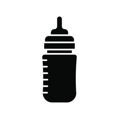 feeding bottle icon. Baby feeding bottle vector flat icon. vector illustration