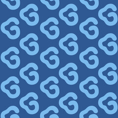 Japanese Cloud Tile Vector Seamless Pattern