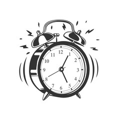 Alarm clock isolated on white background.