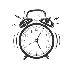 Alarm clock isolated on white background.