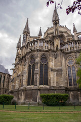 Fototapeta na wymiar view of the gothic temple in the city of Reims in France