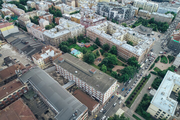 Obraz premium Aerial Townscape of Saint Petersburg City. Petrogradsky District