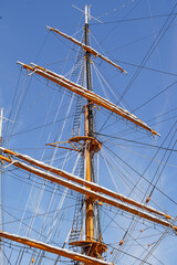 masts of a sailing ship