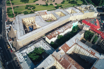 Aerial Townscape of Saint Petersburg City. Central  District