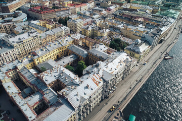 Obraz premium Aerial Townscape of Saint Petersburg City. Central District