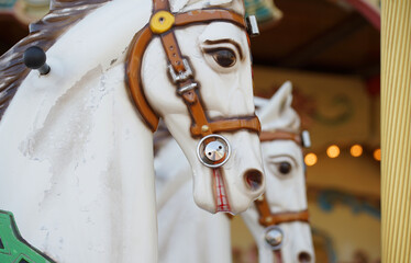 Fototapeta na wymiar close up of a wooden horse
