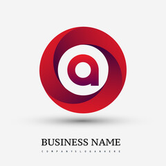 Letter A logo with colorful splash background, letter combination logo design for creative industry, web, business and company.