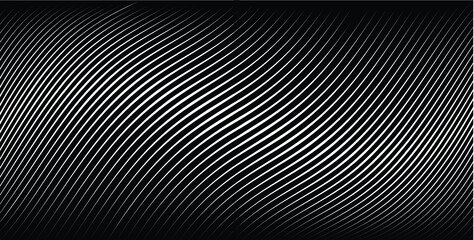 Abstract warped Diagonal Striped Background . Vector curved twisted slanting, waved lines texture

