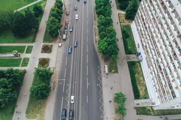 Aerial Townscape of Saint Petersburg City. Kalininsky District