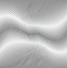 Abstract warped Diagonal Striped Background . Vector curved twisted slanting, waved lines texture
