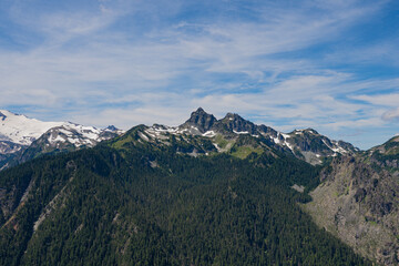 mountains and clouds