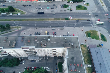 Aerial Townscape of Saint Petersburg City. Kalininsky District