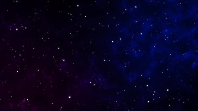 Footage 4K of Traveling through star fields in space as a supernova colorful light glowing.Space Nebula blue background moving motion graphic with stars space rotation nebula (Video galaxy Loop).
