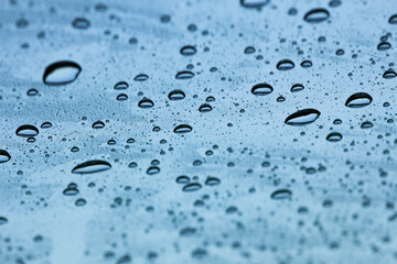 A Beautiful drops on glass background