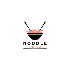 Noodle logo Vector Icon llustration design template.Suitable for any business related to ramen, noodles, fast food restaurants, Korean food, Japanese food or any other business on a white background.