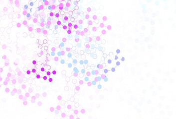 Light Pink, Blue vector template with artificial intelligence structure.