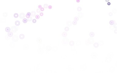 Light Pink vector texture with disks.