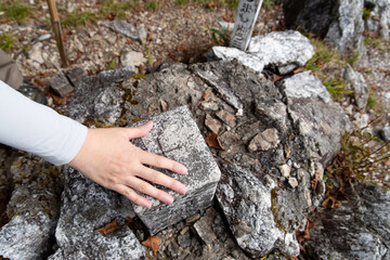 三角点にタッチ