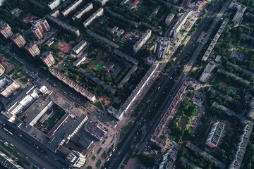 Aerial Townscape of Saint Petersburg City. Kalininsky District