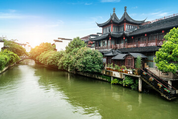 Obraz premium scenery of Confucius Temple in Nanjing, Jiangsu Province, China