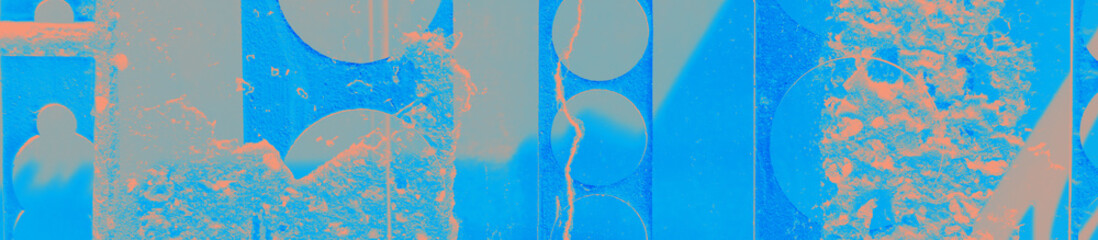 abstract coral and blue color texture background with copy space for design