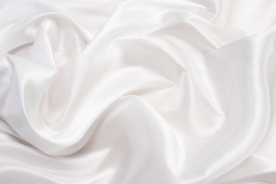 Ivory Silk  Fabric Abstract Background.