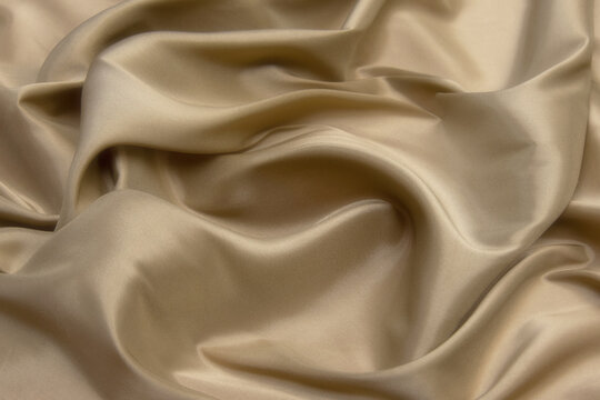 Ivory silk  fabric abstract background.