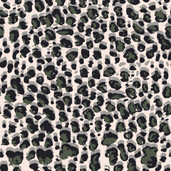 Leopard seamless pattern. Animal print. Vector background