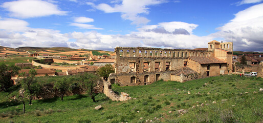 Obraz premium Ruins of a medieval castle in Berlanga de Duero, Soria, Spain