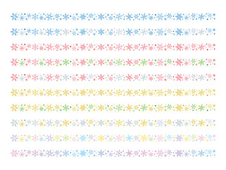 雪の結晶の装飾ラインセット