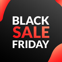Black Friday Sale banner. Discount background or poster for promotion. Price off design. Vector illustration.