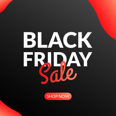 Black Friday Sale banner. Discount background or poster for promotion. Price off design. Vector illustration.
