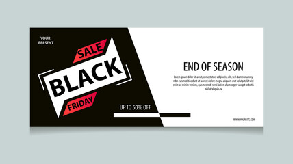 Black Friday banner template vector illustration