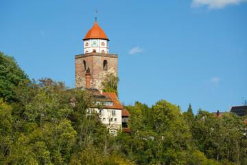 Fototapeta na wymiar Römerturm der Zollernstadt Haigerloch (Hohenzollern)